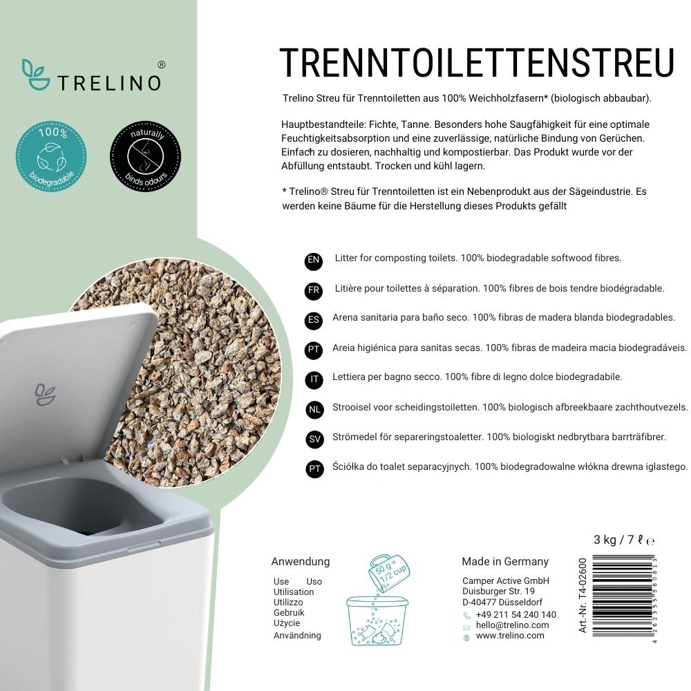 7 Liter Trenntoilettenstreu Label für Trenntoiletten
