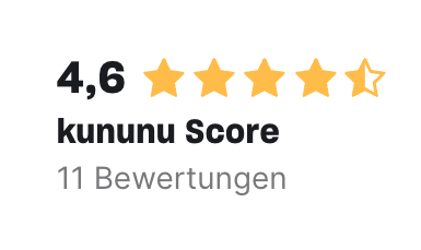 4,6 Sterne Bewertung bei Kununu für das Unternehmen Camper Active/Trelino.
