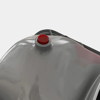 Roter Stopfen im Trenneinsatz der Trelino Evo von unten.