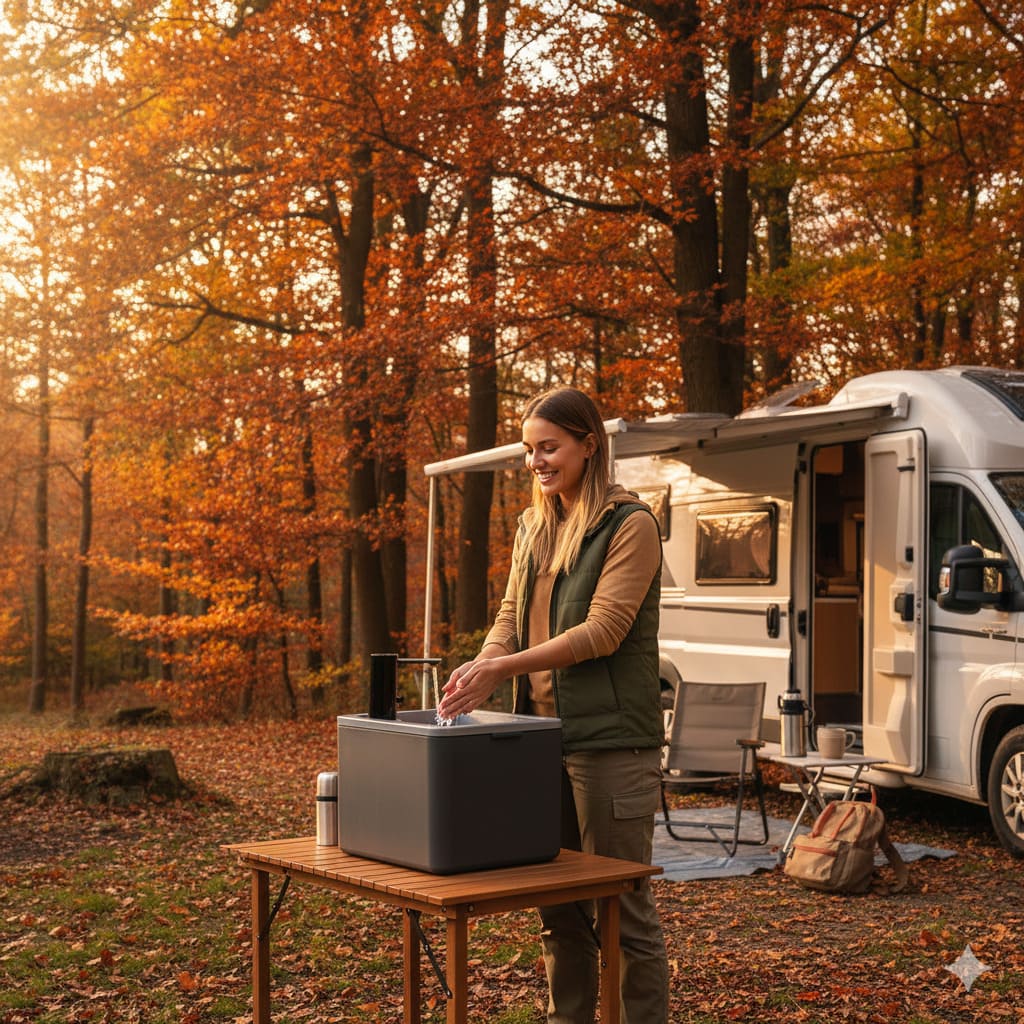 Camping Waschbecken: Praktische mobile Spüle für unterwegs, ideal für Campingausflüge