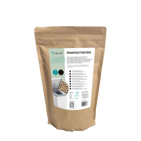 Trelino Trenntoilettenstreu aus Weichholzfasern, 1,2 Liter mit Produktbeschreibung.