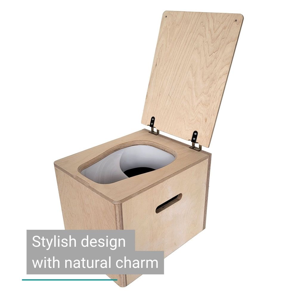 DIY Compost toilet with stylish design with natural charm.
