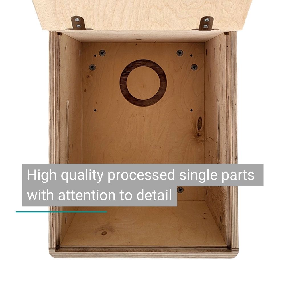 DIY dry separation toilet made of high-quality wood, varnished, for self-assembly.