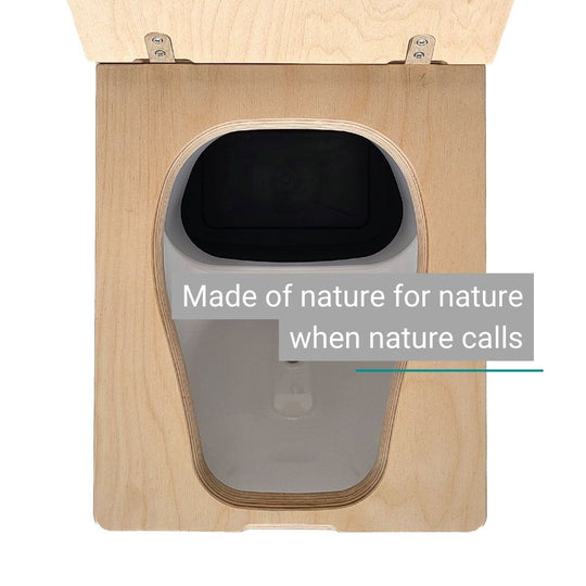 DIY dry separation toilet made of nature for nature when nature calls.