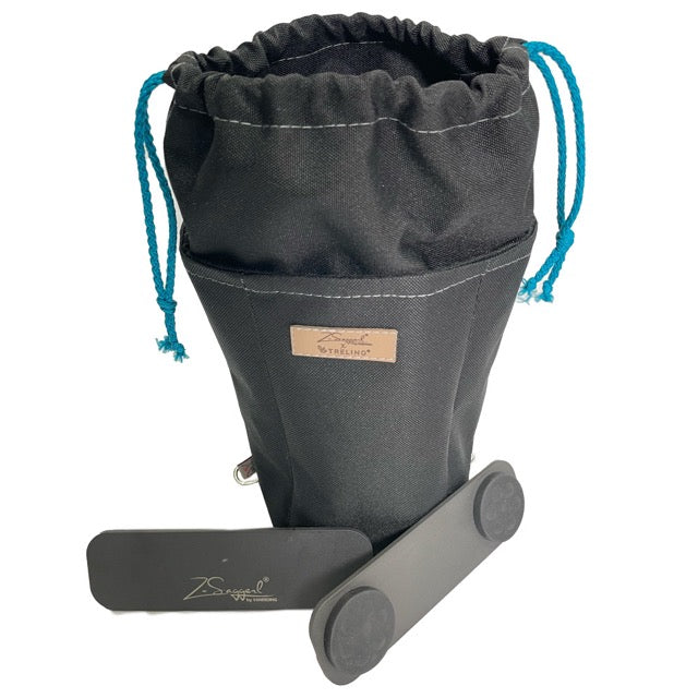 Schwarzer Spreading-Behälter mit Kordelzug und abnehmbarem Deckel, beschichtet, 3 Liter Fassungsvermögen.