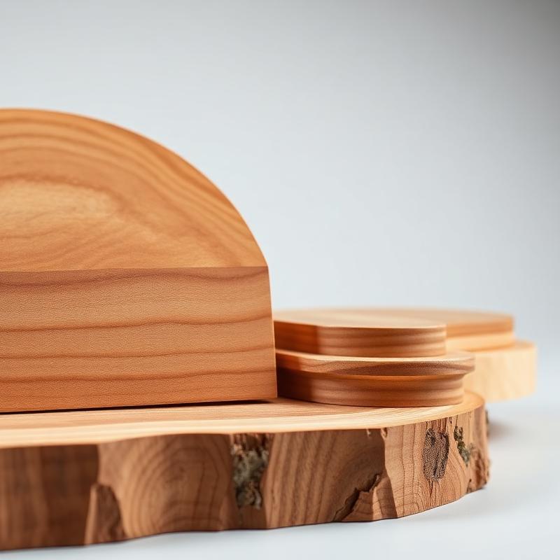 Stapel mit edlem Holzzuschnitt für Trelino Trenntoiletten.