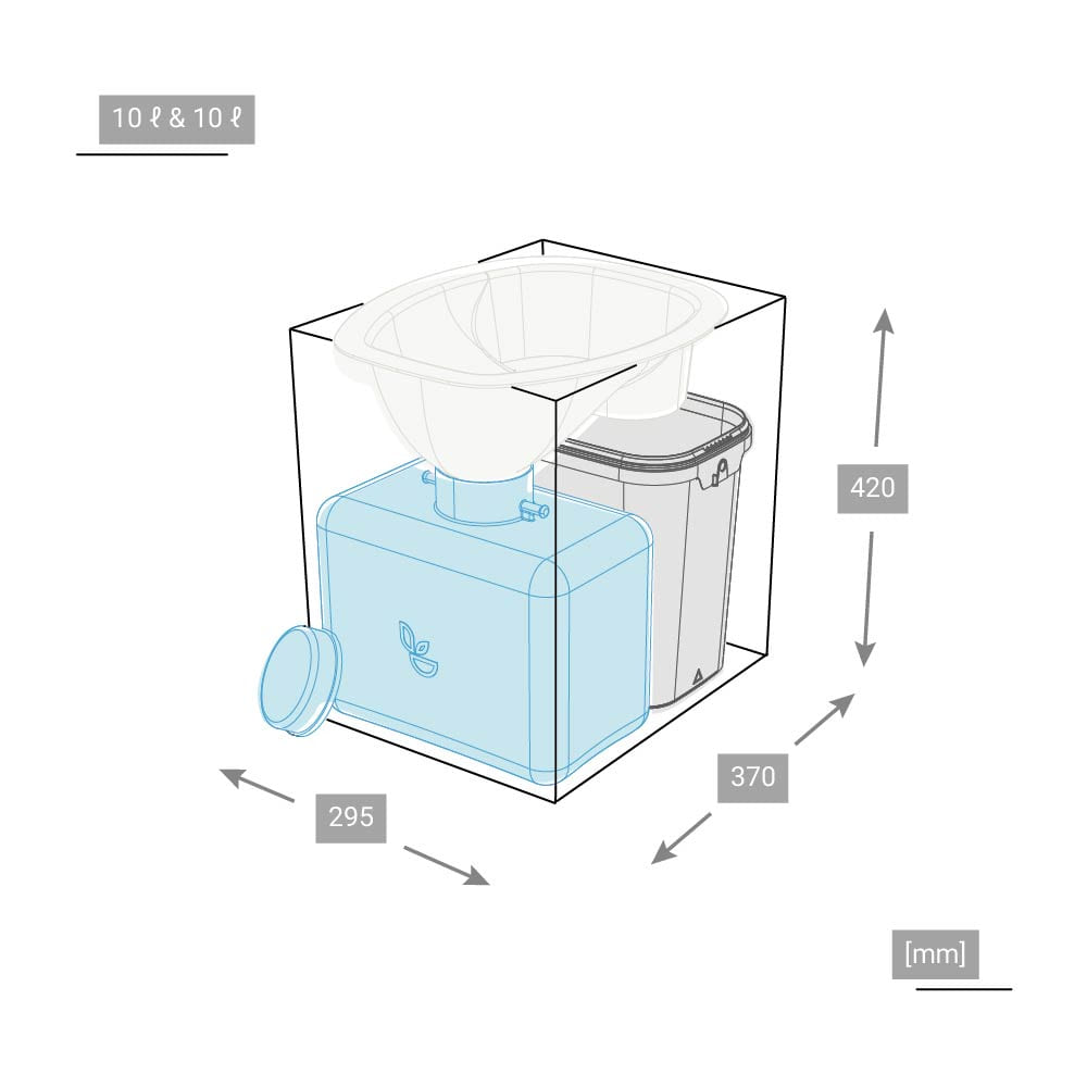Trelino® • Set de bricolaje L para hacer cómodos baños secos con separador