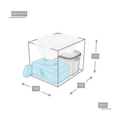 Trelino® • Set de bricolaje S para pequeños baños secos con separador