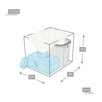 Trelino® - Set bricolage M per bagno secco a separazione compatto