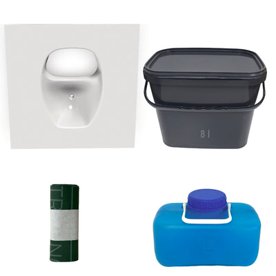 Trelino® • Set de bricolaje M para baños secos con separador compactos