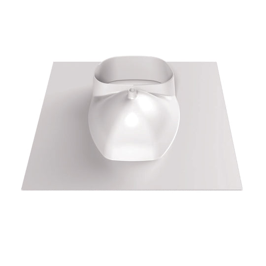 Weißer Trelino® Trenneinsatz XL aus Kunststoff mit breiter Öffnung und rundem Auslauf.