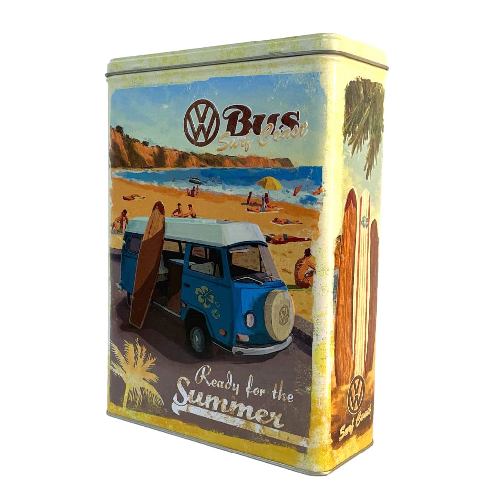Caja de arena para baños secos diseño retro "VW bus summer"